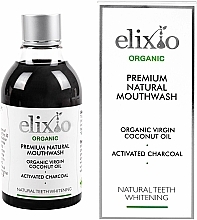 Düfte, Parfümerie und Kosmetik Natürliches Mundwasser mit Kokosöl und Aktivkohle - Elixio Organic Premium Natural Mouthwash