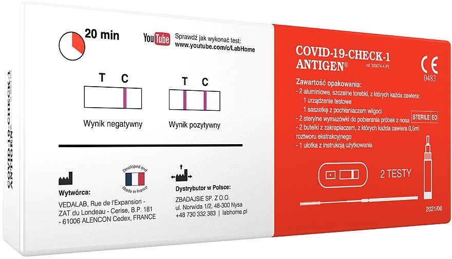 COVID-19-Check-1 Antigennachweis-Diagnosetest - Lab.Home — Bild N2