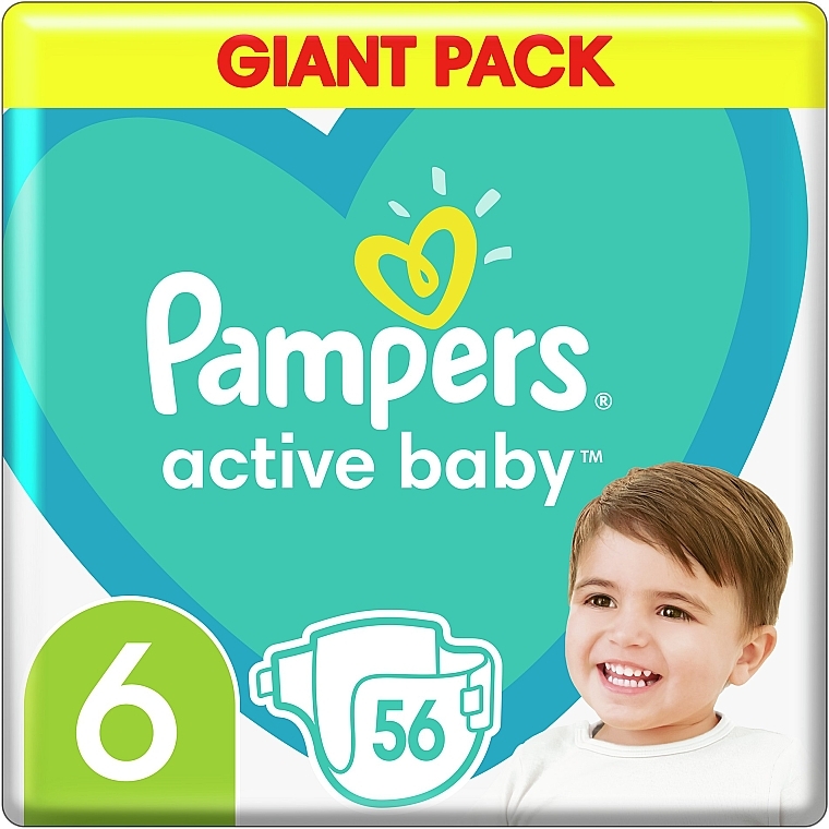 Windeln Active Baby 6 (13-18 kg) 56 St. - Pampers — Bild N1