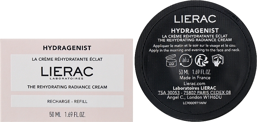 Feuchtigkeitsspendende Gesichtscreme - Lierac Hydragenist The Rehydrating Radiance Cream Refill (Refill)  — Bild N2