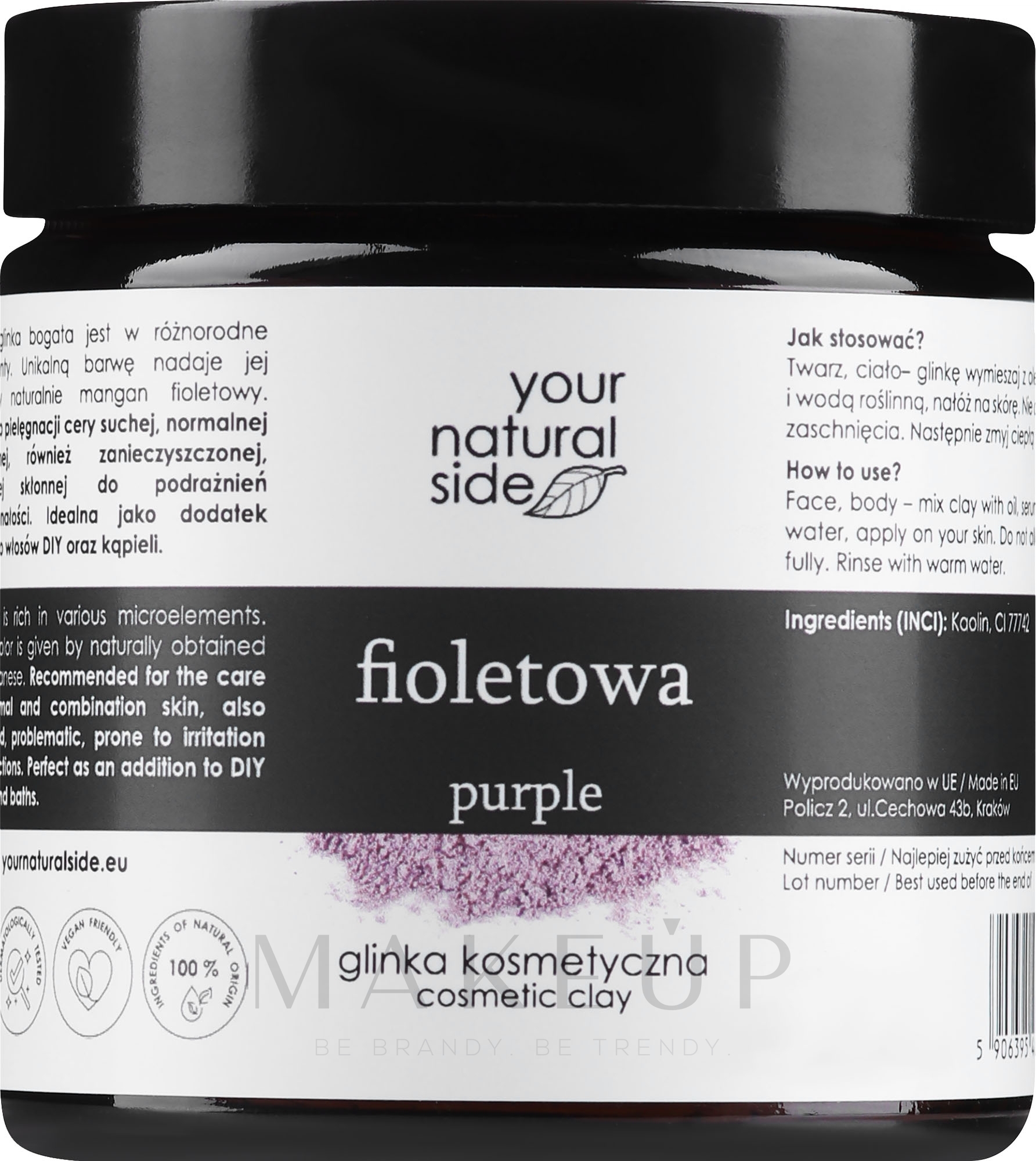 Ton Violett - Your Natural Side Clays Glinka — Bild 50 g