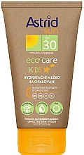 Feuchtigkeitsspendende Sonnenschutzmilch für Kinder - Astrid Sun Eco Care Kids SPF30 — Bild N1