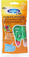 Düfte, Parfümerie und Kosmetik Kinderzahnseide mit Fluorid- und Wildfruchtgeschmack rosa-grün - DenTek Kids Fruit Fun Flossers