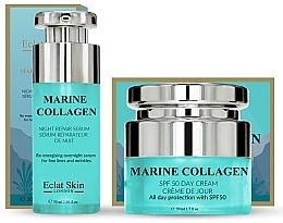 Düfte, Parfümerie und Kosmetik Gesichtspflegeset - Eclat Skin London Marine Collagen (Gesichtscreme 50ml + Gesichtsserum 30ml) 