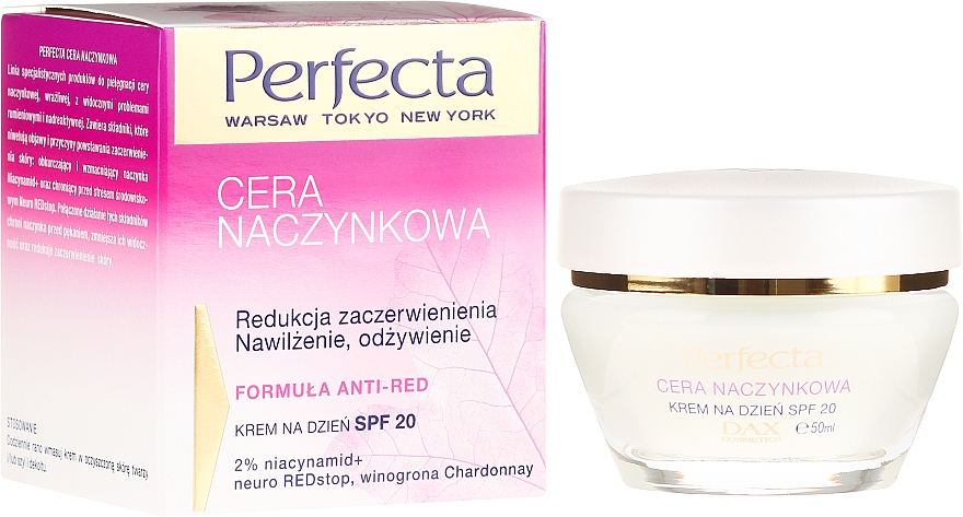 Tagescreme gegen Rötungen mit LSF 20 - Perfecta Cera Naczynkowa SPF 20 Cream