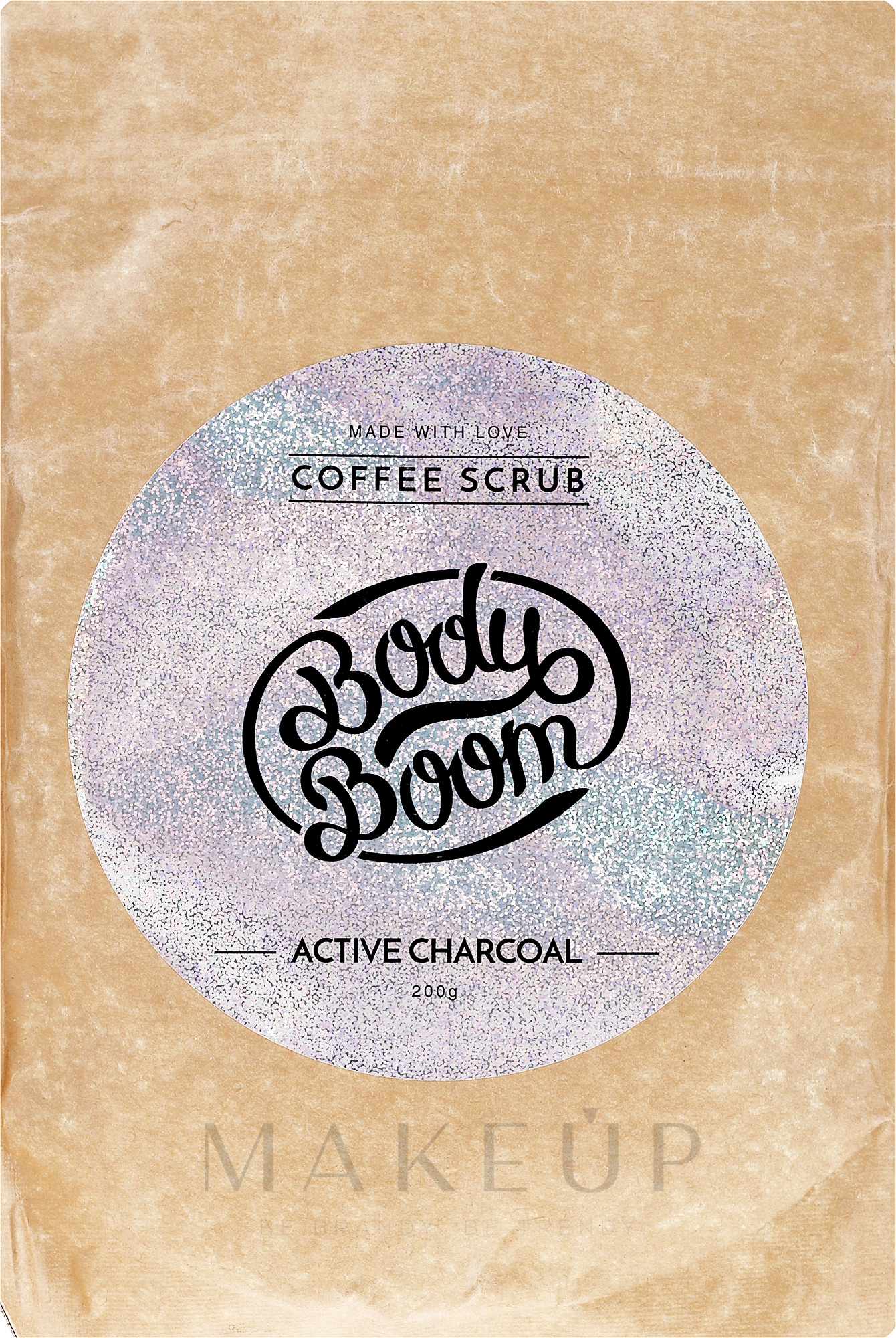 Kaffee-Peeling für den Körper mit Aktivkohle - Body Boom Active Charcoal Coffee Scrub — Bild 100 g