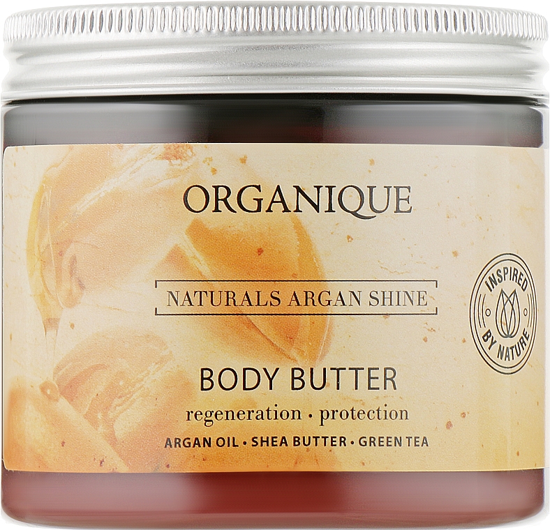 Regenerierende Körperbutter mit grünem Tee, Arganöl und Sheabutter - Organique Naturals Argan Shine — Bild N1