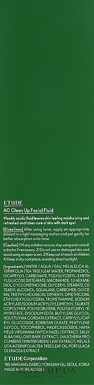 Gesichtsfluid für Problemhaut - Etude AC Clean Up Facial Fluid — Bild N3