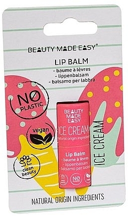 Lippenbalsam Eiscreme - Beauty Made Easy Vegan Paper Tube Lip Balm Ice Cream — Bild N1