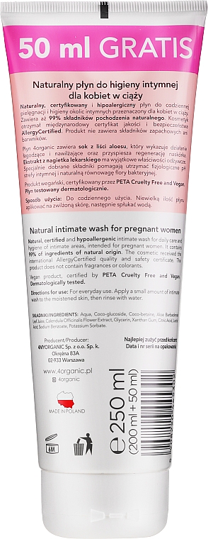 Intimhygienegel für Schwangere - 4Organic Organic Mama Intimate Hygiene Liquid Pregnant Woman — Bild N2