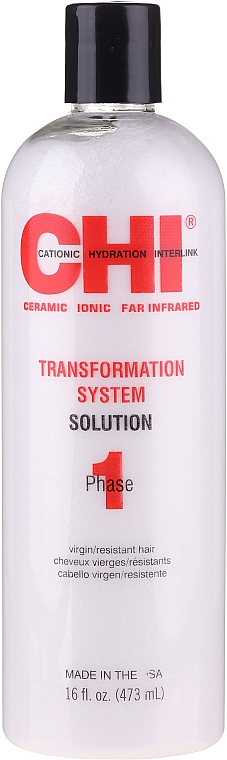 Glättende Behandlung für naturbelassenes Haar Phase 1 Formel A - CHI Transformation Solution Formula A — Bild N1