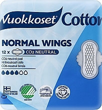 Düfte, Parfümerie und Kosmetik Damenbinden mit Flügeln Normal 12 St. - Vuokkoset Cotton Normal Wings Sensitive