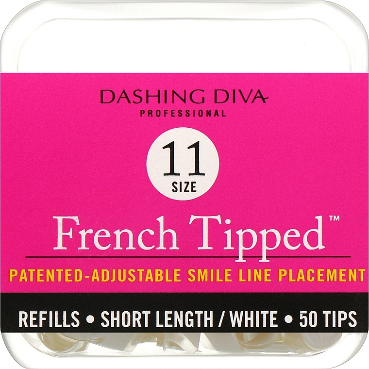 French Nagel-Tips - Dashing Diva French Tipped Short White 50 Tips Size 11 — Bild N1