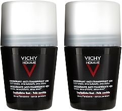 Deo Roll-on Antitranspirant für empfindliche Haut - Vichy Homme Roll-on 48 Hours Anti-perspirant Deodorant (2x50ml) — Bild N3