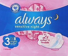 Düfte, Parfümerie und Kosmetik Damenbinden für die Nacht 7 St. - Always Sensitive Ultra Night