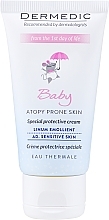 Gesichtsschutzcreme für Babys SPF 15 - Dermedic Emolient Linum Baby Cream SPF 15 — Bild N2