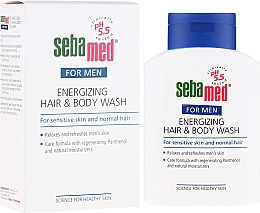 Düfte, Parfümerie und Kosmetik Energiespendendes und entspannendes Duschgel für Körper und Haar - Sebamed Men Energizing Hair & Body Wash