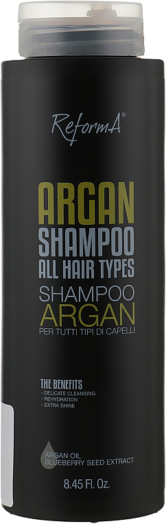 Shampoo mit Argan für alle Haartypen - ReformA Argan Shampoo For All Hair Types — Bild N1