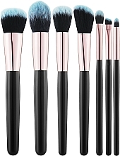 Düfte, Parfümerie und Kosmetik Make-up Pinselset 7-tlg. - Tools For Beauty MiMo Makeup Brush Black Set