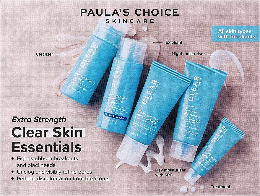 Gesichtspflegeset 5 St. - Paula's Choice Extra Strength Clear Skin Essentials Set  — Bild N1