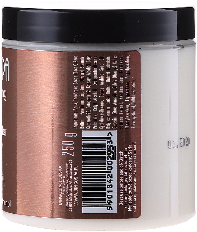 Straffende Kakaobutter füe den Körper mit mit Stammzellen, Retinol und D-Panthenol - BingoSpa Cocoa Butter Massage Cream — Bild N2