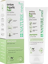 Keratin Shampoo gegen Haarausfall - Nature.med Zwiebel-Knoblauch-Haarkomplex — Bild N2