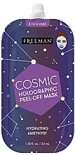 Düfte, Parfümerie und Kosmetik Feuchtigkeitsspendende Peeling-Maske für das Gesicht - Freeman Beauty Cosmic Holographic Peel-Off Hydrating Amethyst Mask