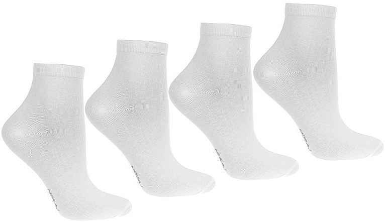 Baumwollsocken für Damen Casual Line vier Paare weiß - Moraj — Bild N1