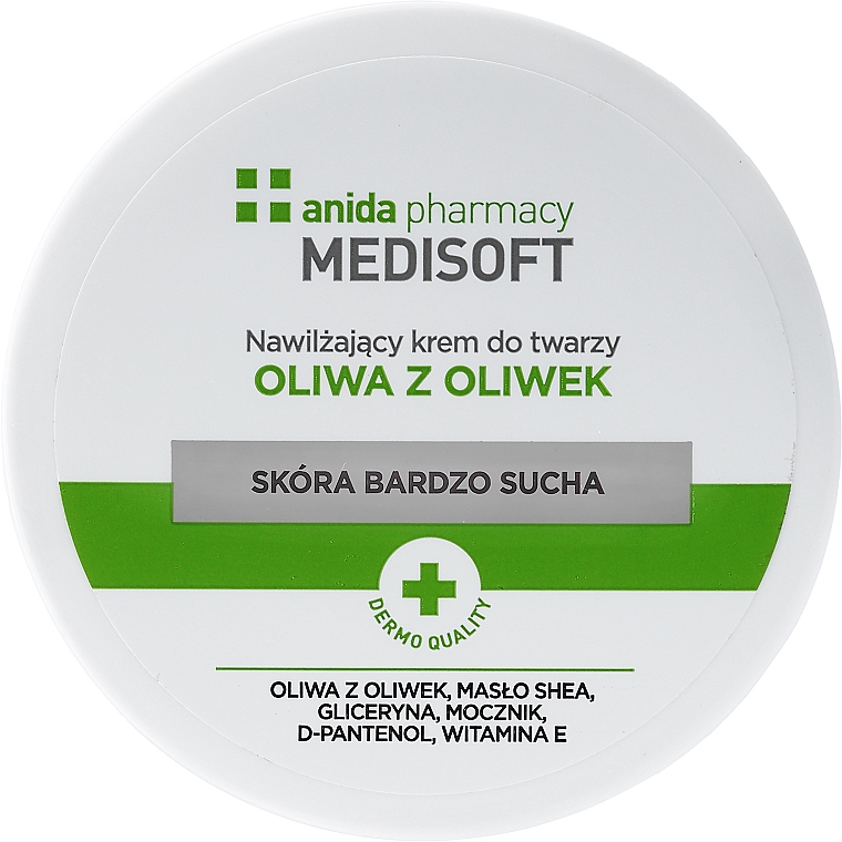 Feuchtigkeitsspendende Gesichtscreme mit Olivenöl - Anida Medisoft