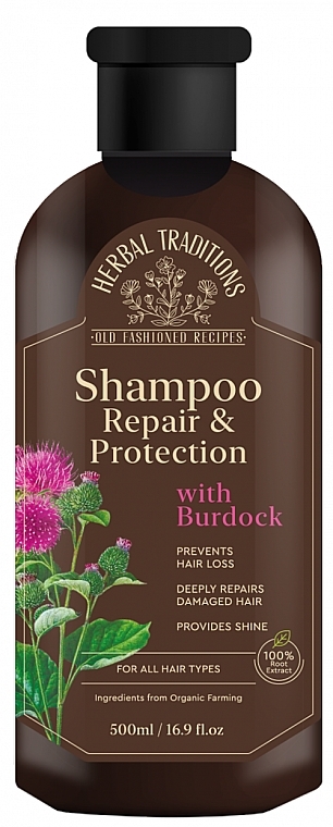 Haarshampoo mit Klette - Herbal Traditions Shampoo Repair & Protection With Burdock — Bild N1
