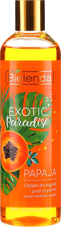 Bade- und Duschöl mit Papaya - Bielenda Exotic Paradise Bath & Shower Oil — Bild N1
