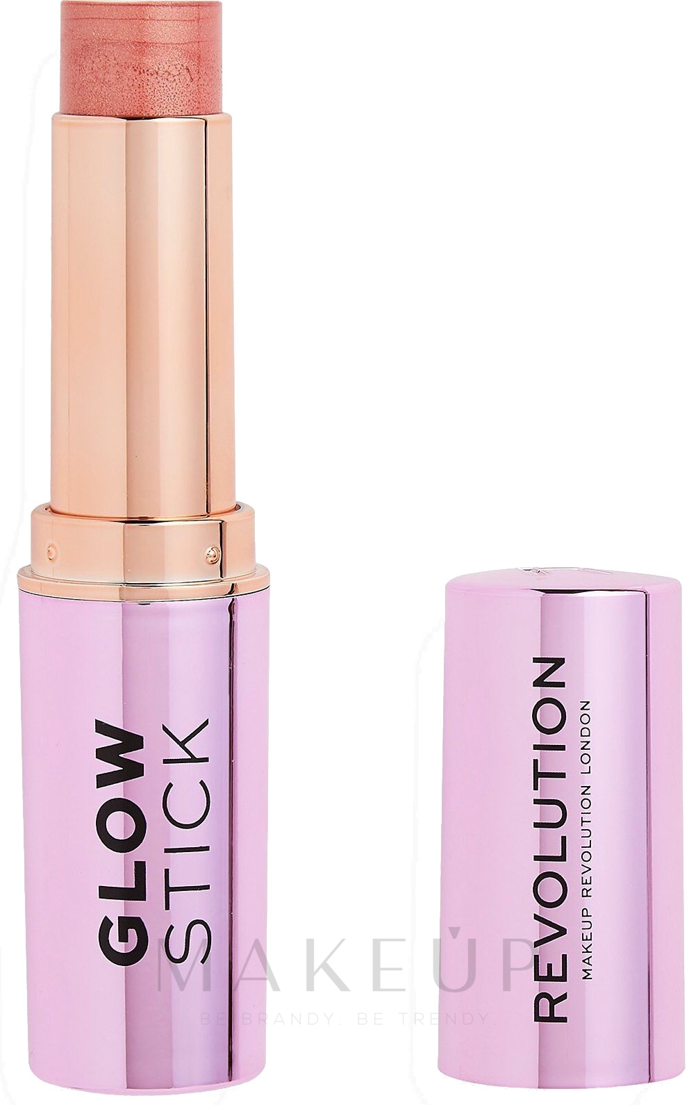 Highlighter in Stick - Makeup Revolution Fast Base Glow Stick Highlighter — Bild Rose