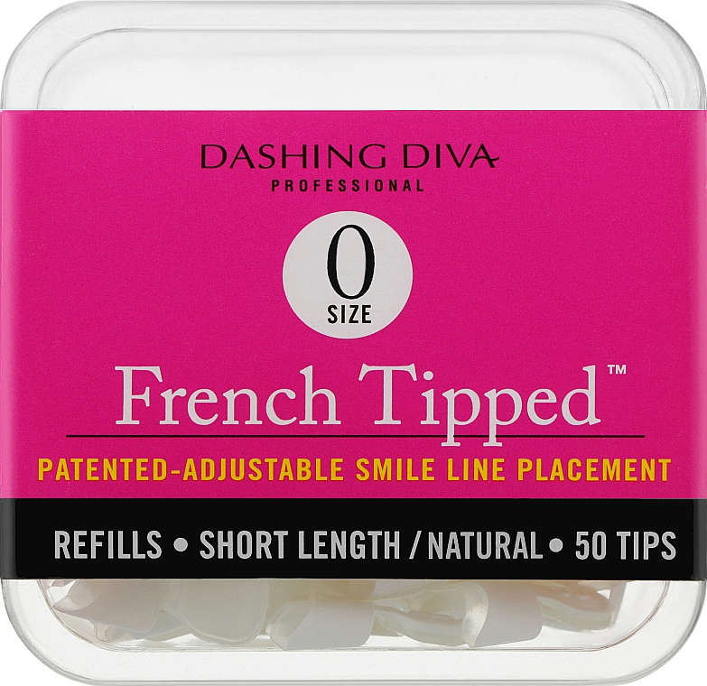 French Nagel-Tips - Dashing Diva French Tipped Short Natural 50 Tips Size 0 — Bild N1