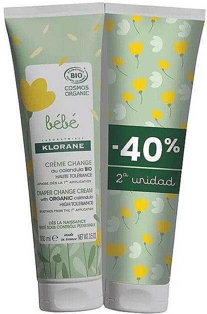 Pflegeset für Männer - Klorane Bebe Diaper Change Cream Duo (b/cr/2x100ml) — Bild N1