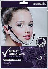 Düfte, Parfümerie und Kosmetik Modellierende korrigierende und straffende Maske für die Gesichtskonturen und das Doppelkinn mit Lifting-Effekt - Secret Key Triple Fit Lifting Patch