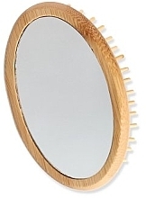 Haarbürste aus Holz mit Spiegel oval - Himalaya dal 1989 Mood Hairbrush + Pocket Mirror  — Bild N2