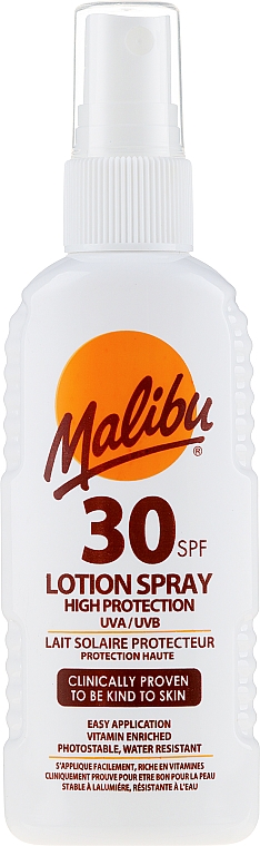 Lotion-Spray für den Körper mit Sonnenschutz SPF 30 - Malibu Sun Lotion Spray High Protection Water Resistant SPF 30 — Bild N1