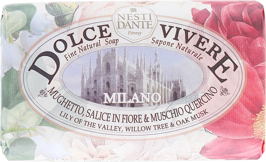 Naturseife Milano - Nesti Dante Natur Soap Lily of the Valley, Willow Tree & Oak Musk Dolce Vivere Collection — Bild N1