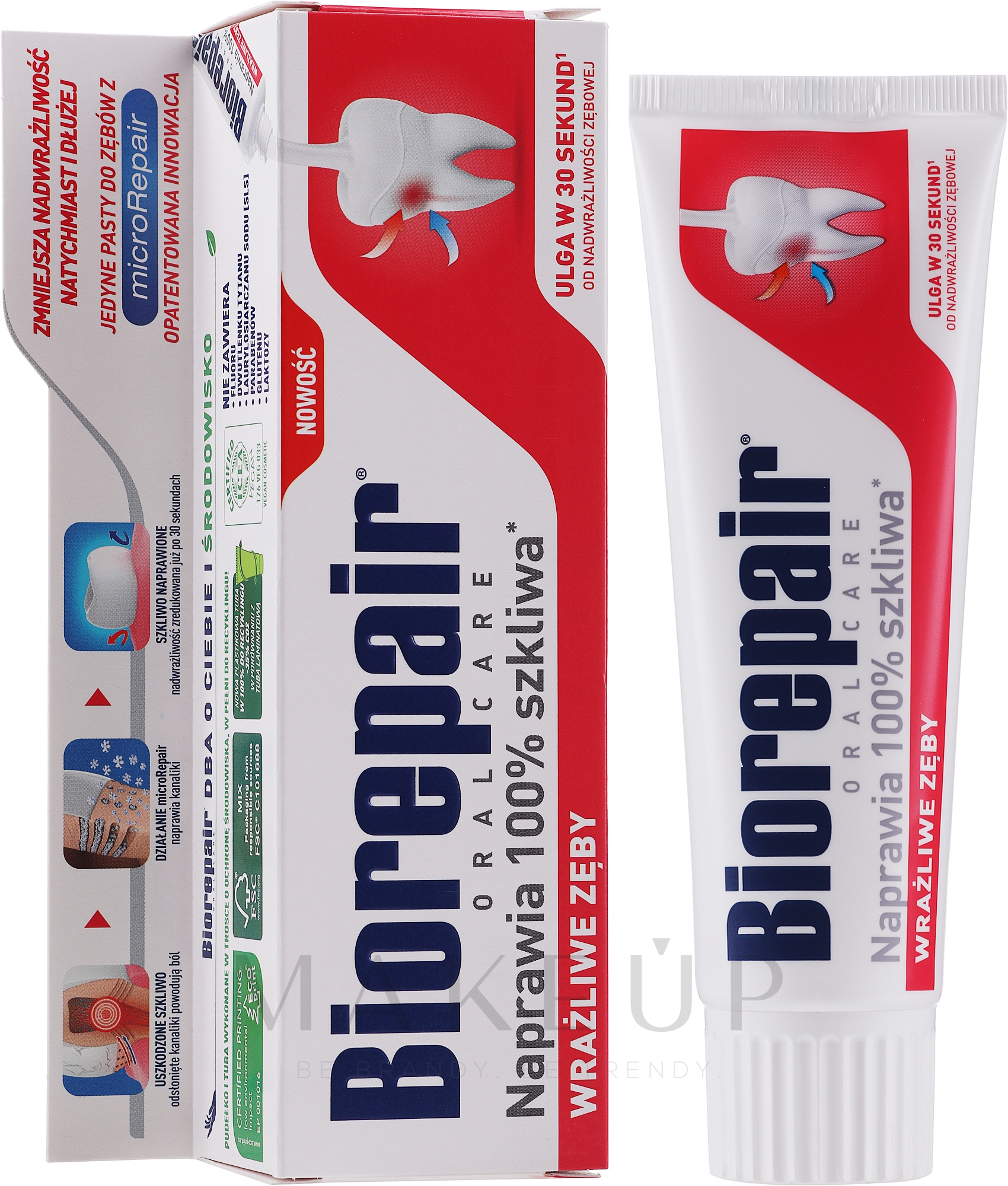 Regenerierende und schützende Zahnpasta - Biorepair Oralcare Fast Sensetive Repair — Foto 75 ml