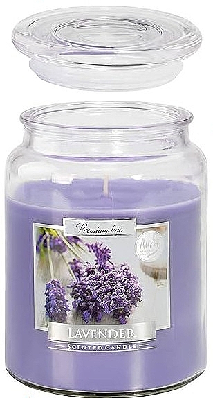 Premium-Duftkerze im Glas Lavendel - Bispol Premium Line Aura Scented Candle Lavender  — Bild N1