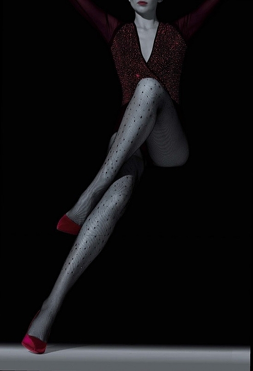 Strumpfhose für Damen mit Steinen Superstar 20 Den nero - Knittex — Bild N1
