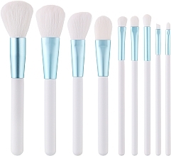 Düfte, Parfümerie und Kosmetik Make-up Pinselset 9-tlg. weiß-hellblau - Tools For Beauty MiMo White Set