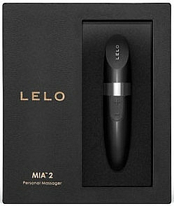 Diskreter, über USB aufladbarer und wasserdichter Klitoris-Vibrator in Lippenstiftform schwarz - Lelo Mia 2 USB Pocket Vibrator Black — Bild N1