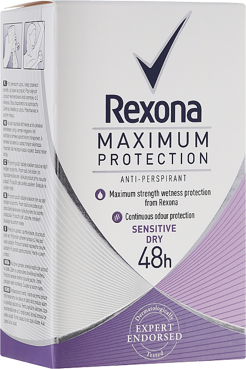 Deostick Antitranspirant - Rexona Maximum Protection Sensitive Dry