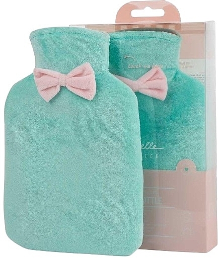 Wärmeflasche mit Samtbezug minzgrün - Isabelle Laurier Hot Water Bottle With Velvet Cover Mint Green — Bild N1