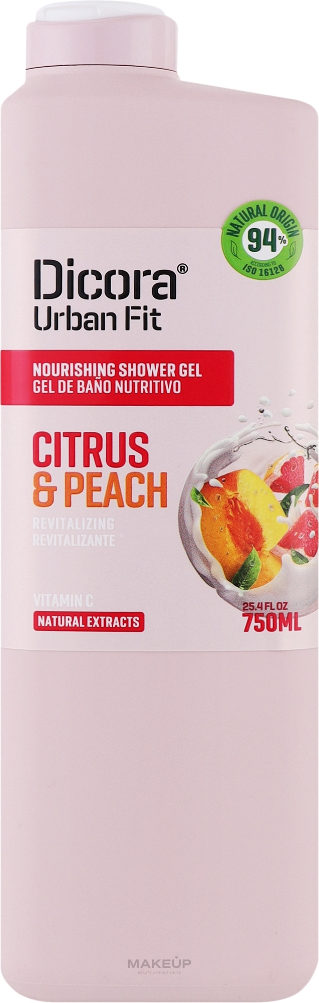Duschgel mit Vitamin C, Zitrusfrüchten und Pfirsich - Dicora — Bild 750 ml