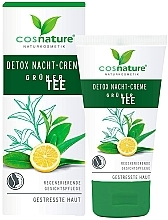 Düfte, Parfümerie und Kosmetik Regenerierende Detox-Nachtcreme mit grünem Tee für gestresste Haut - Cosnature Night Cream Detox Green Tea