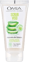Düfte, Parfümerie und Kosmetik Gesichtspeeling mit Aloe Vera - Omia Labaratori Ecobio Aloe Vera Face Scrub