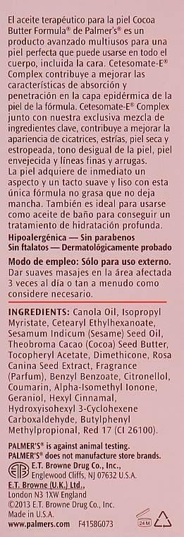 Gesichts- und Körperöl mit Kakaobutter - Palmer's Cocoa Butter Skin Therapy Oil Rosehip — Bild N5