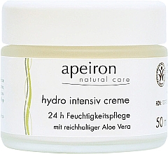 Intensiv feuchtigkeitsspendende Gesichtscreme mit reichhaltiger Aloe Vera für reife, trockene und Mischhaut - Apeiron Hydro Intensiv Cream 24h — Bild N2